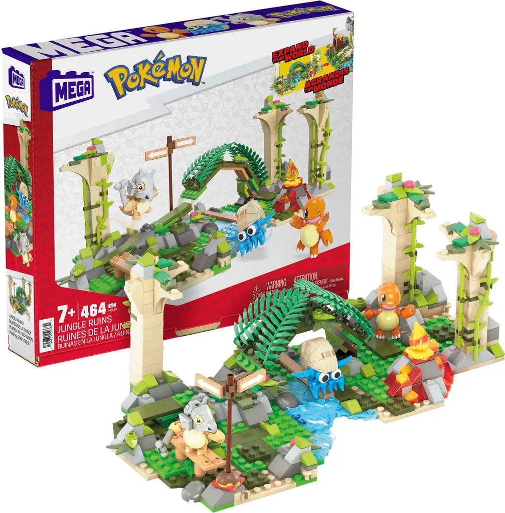 Pokémon Ruines de la Jungle Mega Construx avec Figurines Articulées