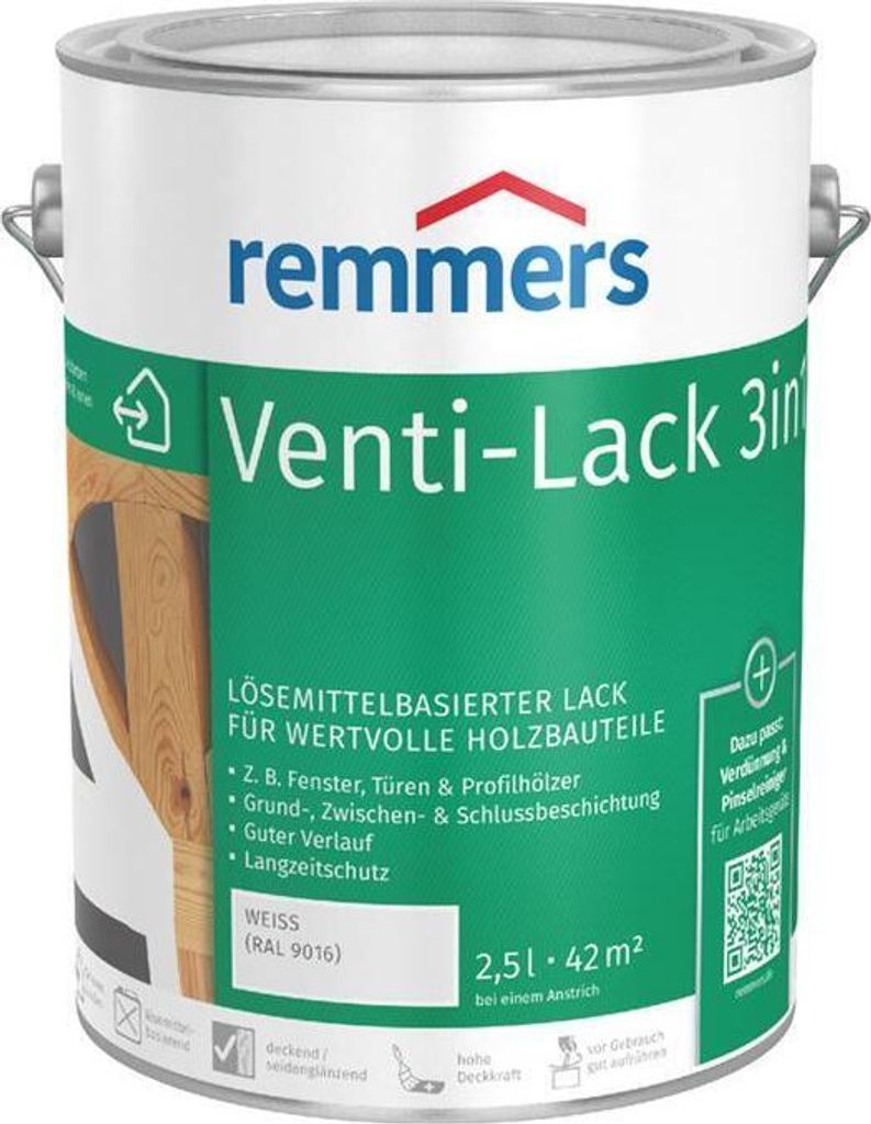 Remmers Venti-Lack 3w1 biały (RAL 9016), 0,75 l, twarda Zdjęcie produktu 