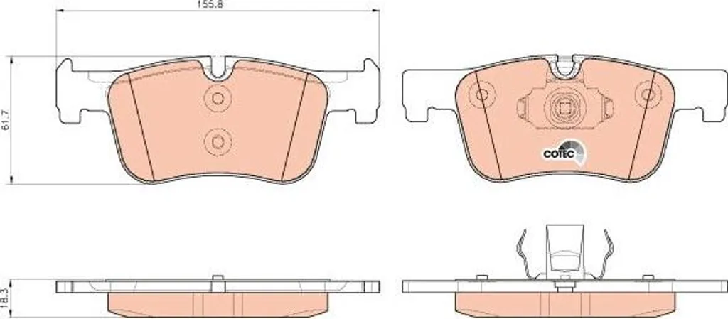 Plaquettes de frein sans bruit pour BMW Série 4 F32 - Solution OE 6850568