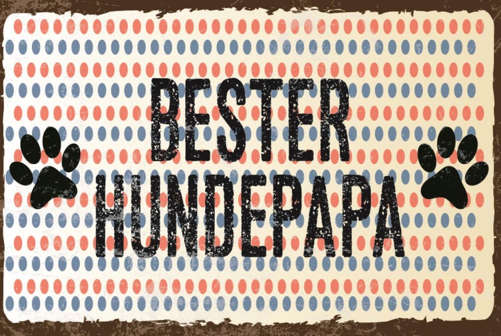 vianmo Blechschild 30x40 cm Bester Hundepapa