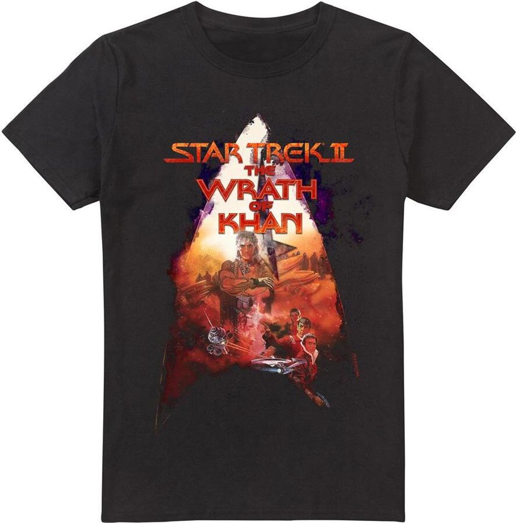 Star Trek - "The Wrath of Khan" T-Shirt für Herren TV13536 (XL) (Schwarz)