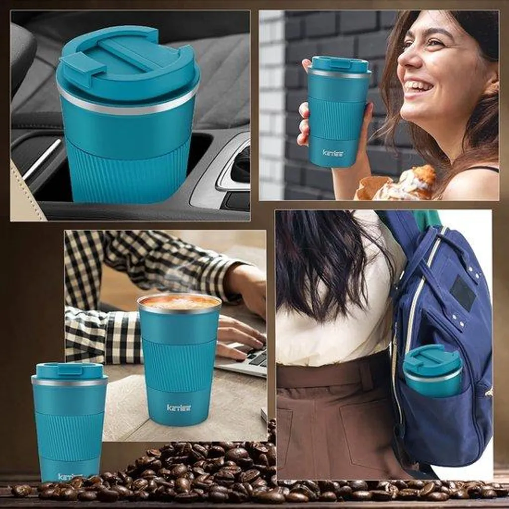 Mug isotherme 380 ml anti-fuite - Fini le café froid dans le sac
