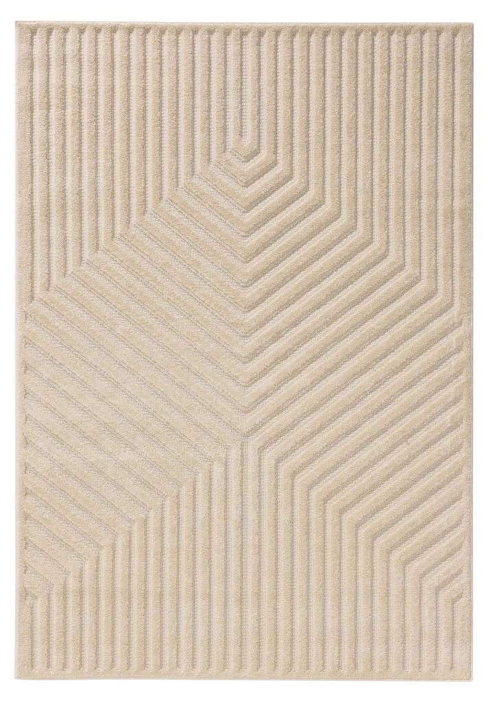 Teppich Leo Creme 240x340 cm Wohnzimmer Rechteckig Muster Kurzflor benuta Flauschig Weich