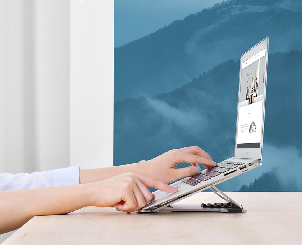 ALBA Notebook-Ständer MHLAPTOP aus Aluminium silber