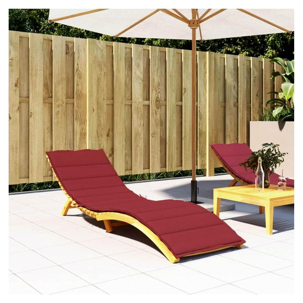 Liegenauflage Weinrot 200x70x3 cm Oxford-Gewebe