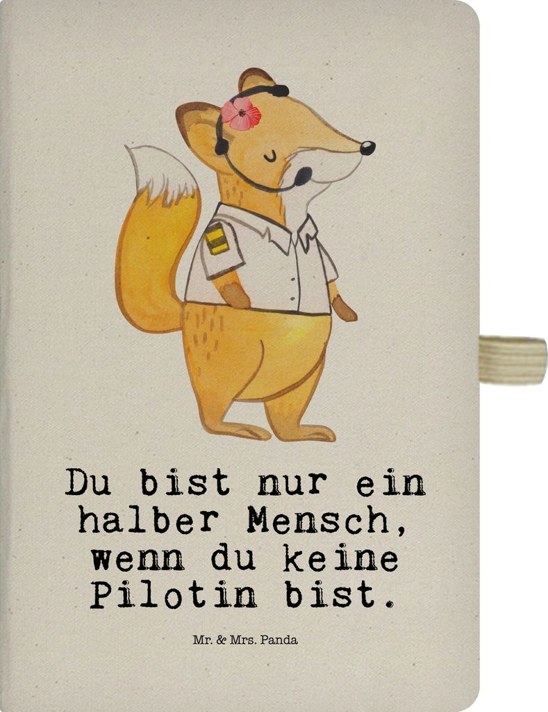 Mr. & Mrs. Panda notizbuch Pilotin Herz - Transparent - Geschenk, Cockpit, A5 Heft, Reisetagebuch, Flugzeug, Lustig, Journal, Spruch, Tagebuch, Sch...