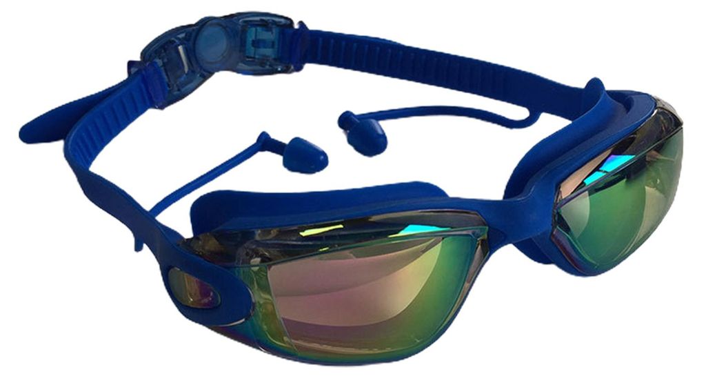 Schwimmbrille, verstellbar, ultraleicht, aus Polycarbonat, polarisiert, blendfrei, verspiegelt, mit weitem Sichtfeld für Damen