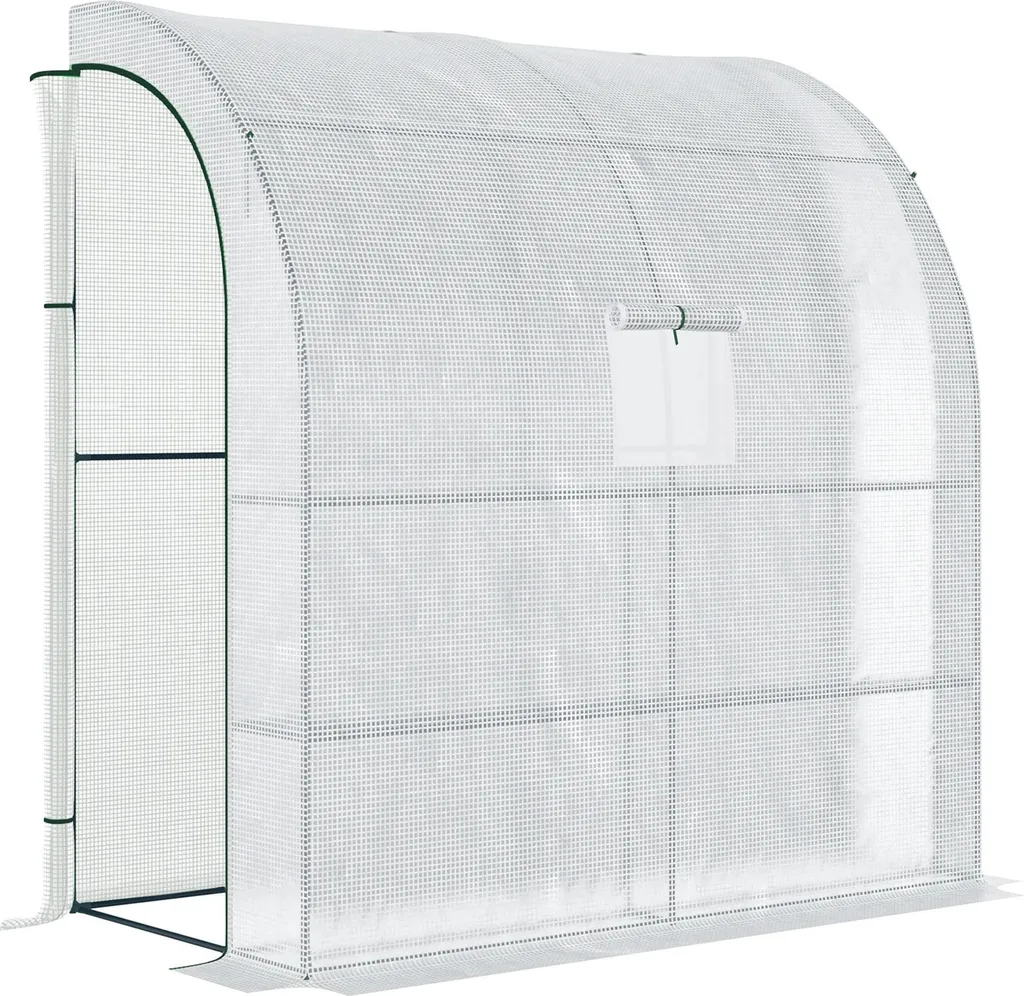 Serra da Giardino 200x100x215 cm Metallo Bianco | Protezione Piante Orto