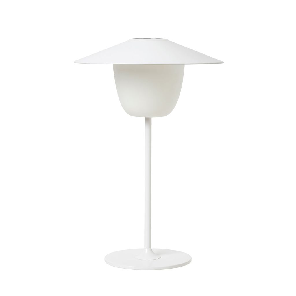 Blomus ANI LAMP Mobile LED-Leuchte, Lampe, Laterne, USB ladbar, Aluminium, White, 65928