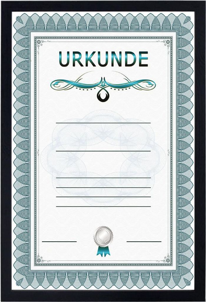Holz Dokument Bilderrahmen Urkunde Diplom Foto Rahmen Plexi S111 Poster - Farbe: Schwarz | Format: 29,7x42 A3