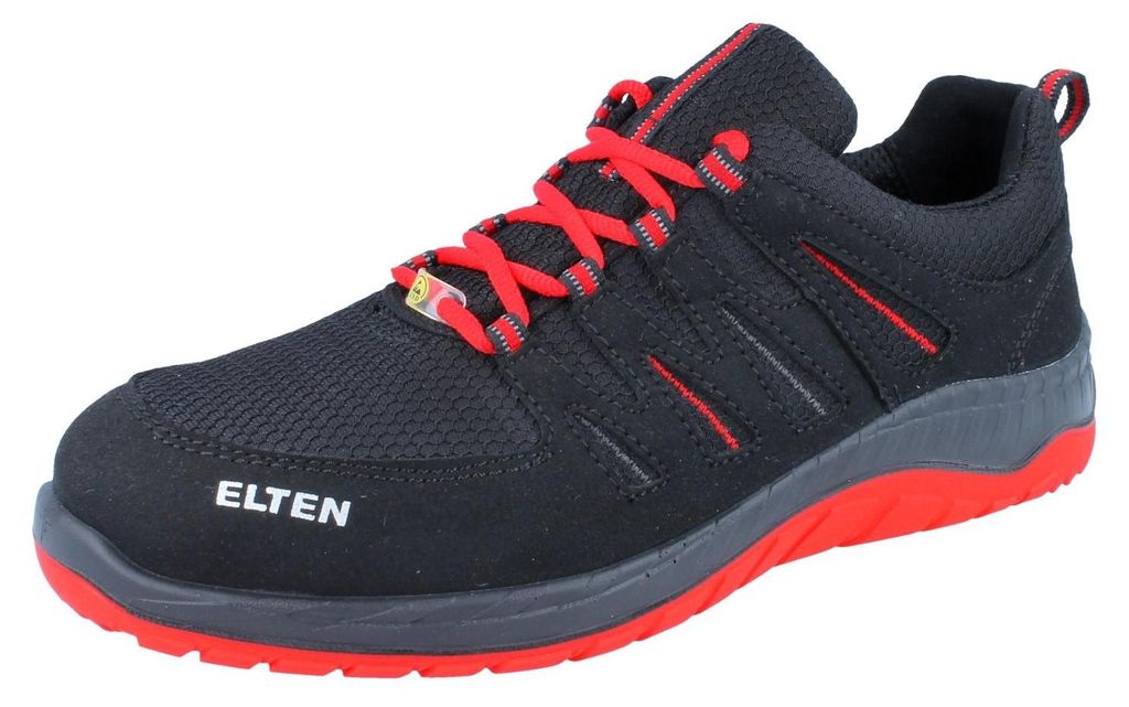 ELTEN Maddox Herren Sicherheitsschuhe S3 schwarz rot - Produktbild 