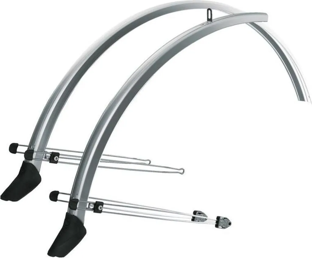 Garde-boue SKS Commuter 45mm Argent pour Rouler au Sec en Vélo 28"