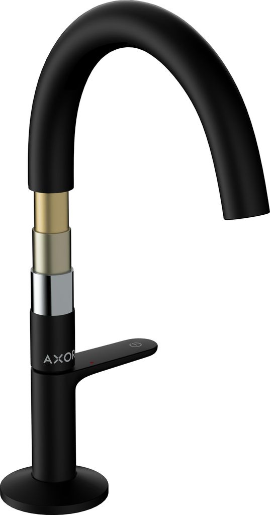 Waschtischmischer AXOR ONE Select 170 m PO Ablaufgarnitur 1 1/4Zoll mattschwar mattschwarz