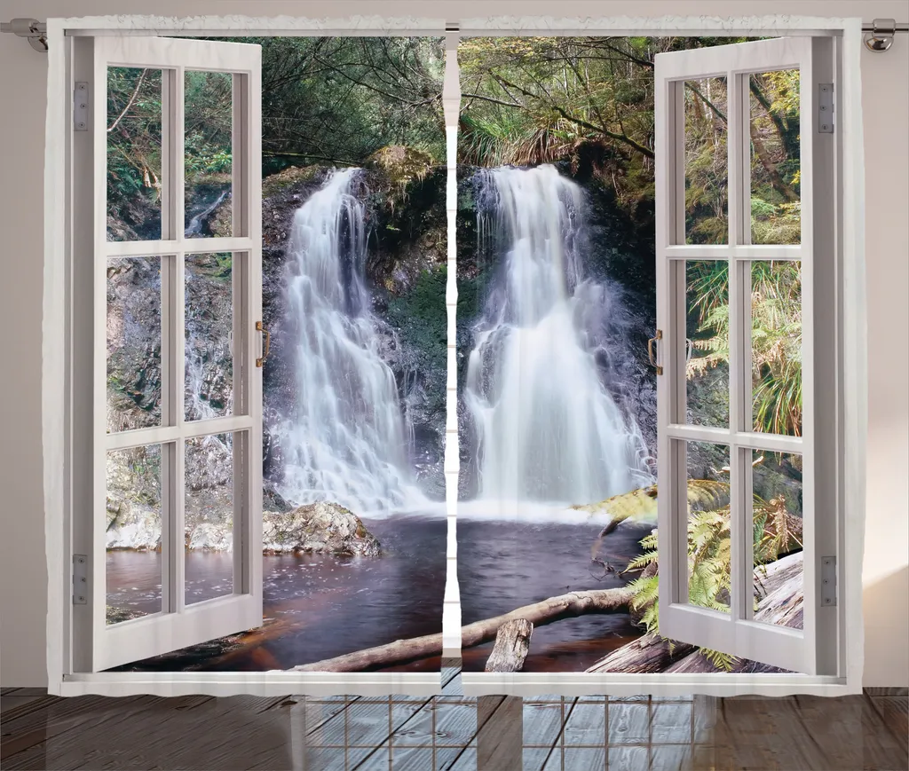 Rideau Décoratif Nature pour Chambre à Coucher avec Crochets 280x225