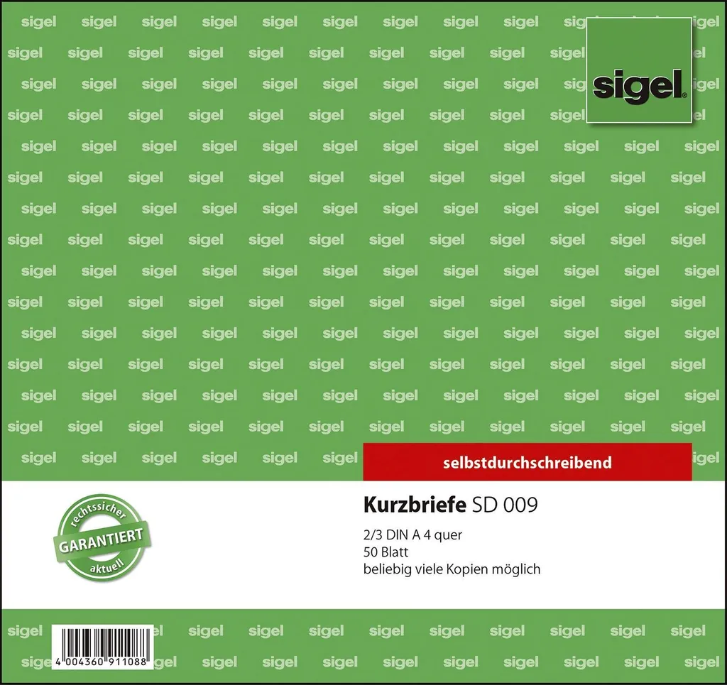 Offerta SIGEL SD009 Blocco Lettere Corte 2/3 A4 CFB - 50 Fogli NCR