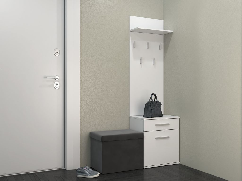 CDF Kleiderständer DUO | Farbe: weiß | Schuhschrank mit Produktbild 3