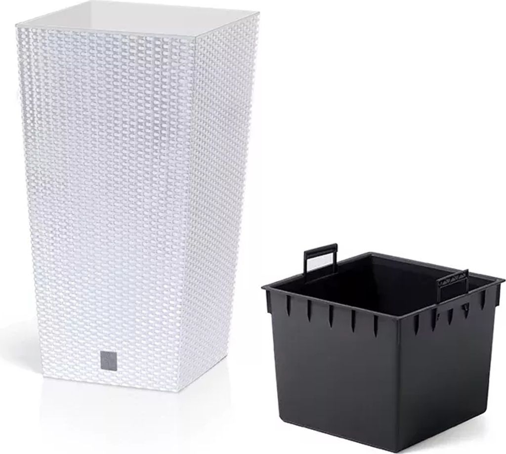 Blumentopf + Einsatz Blumenkübel Rattan RATO SQUARE DRTS170 Produktbild 14