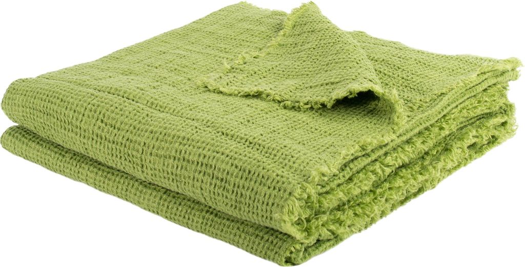 Zoeppritz Leinen-Plaid Honeybee Farbe green Größe 130x180