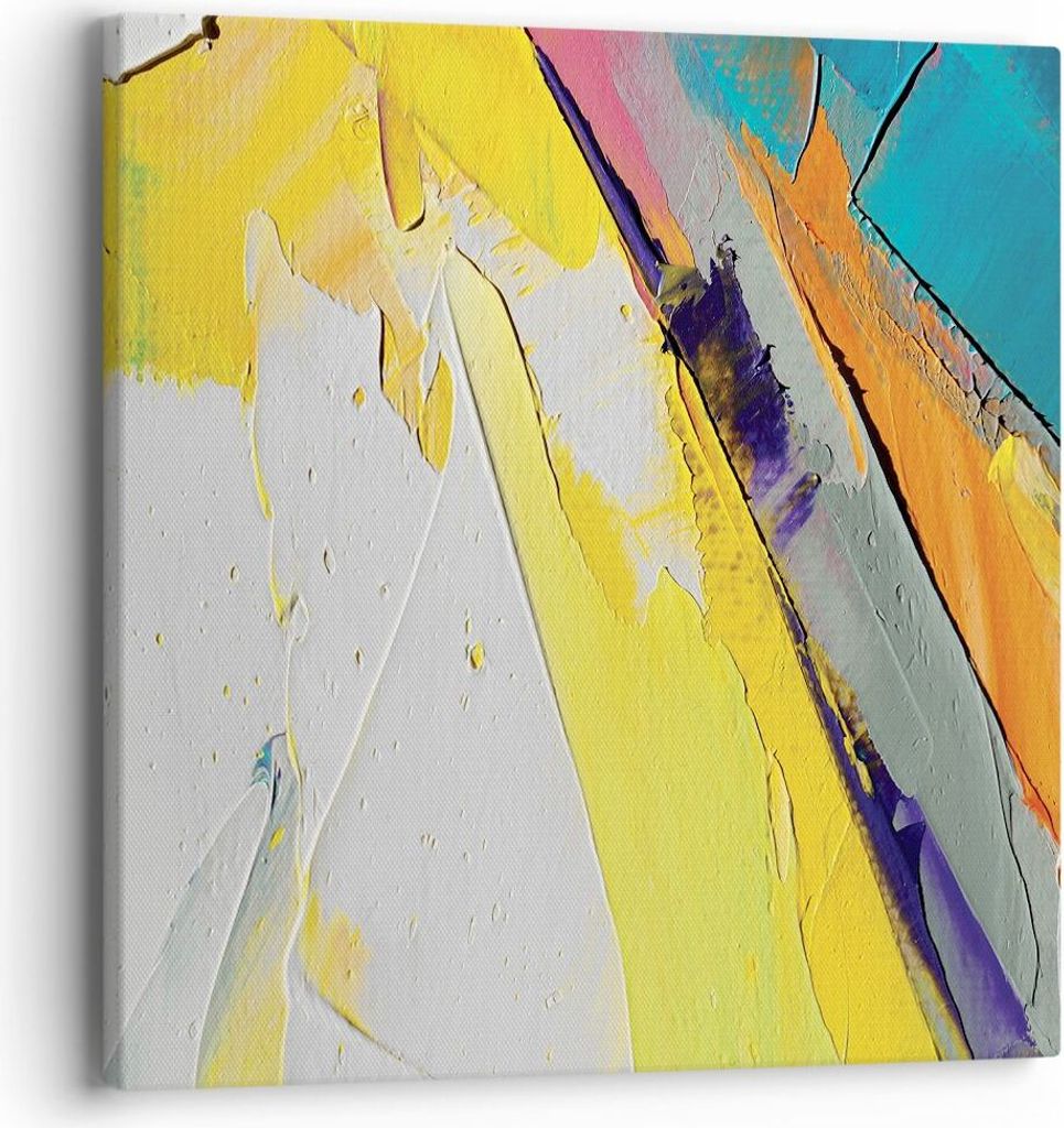 Bild auf Leinwand - Leinwandbild - Einteilig - Deadlock Farben dreidimensional - 40x40cm - Wand Bild - Wanddeko - Wandbilder - Leinwanddruck - Bild...