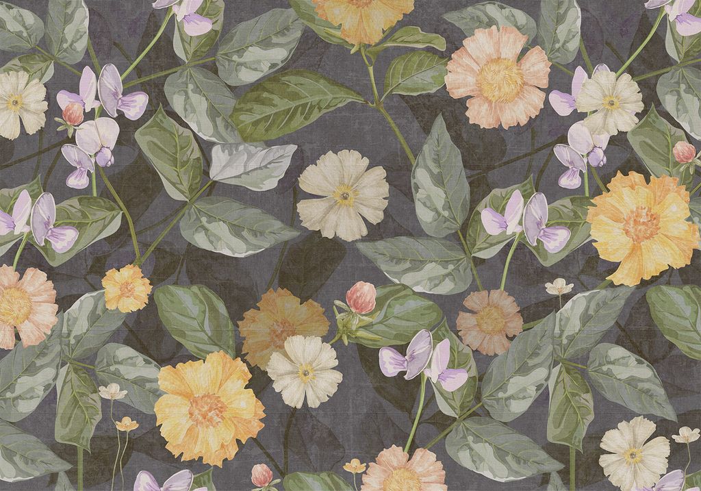 Vlies Fototapete 400x280 cm Tapeten Wandtapete XXL Blumen WIESE GARTEN NATUR b-C-10057-a-a