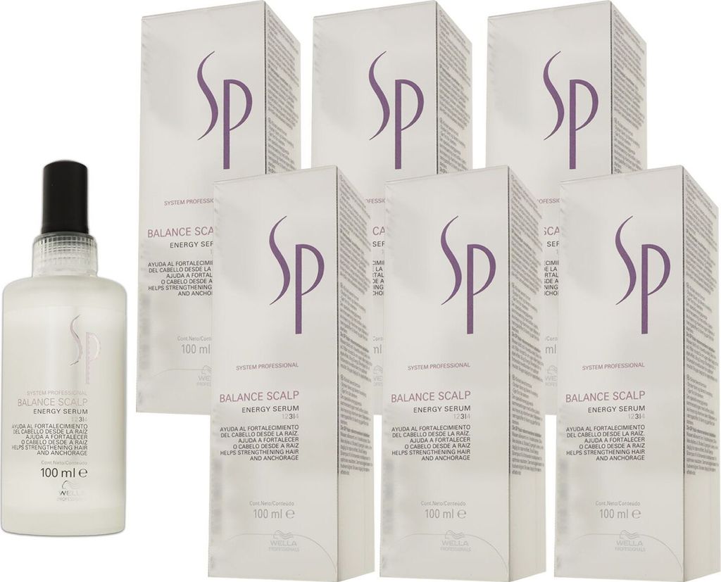 Wella SP Balance Scalp 6 x 100 ml Energy Serum Set Produktbild 