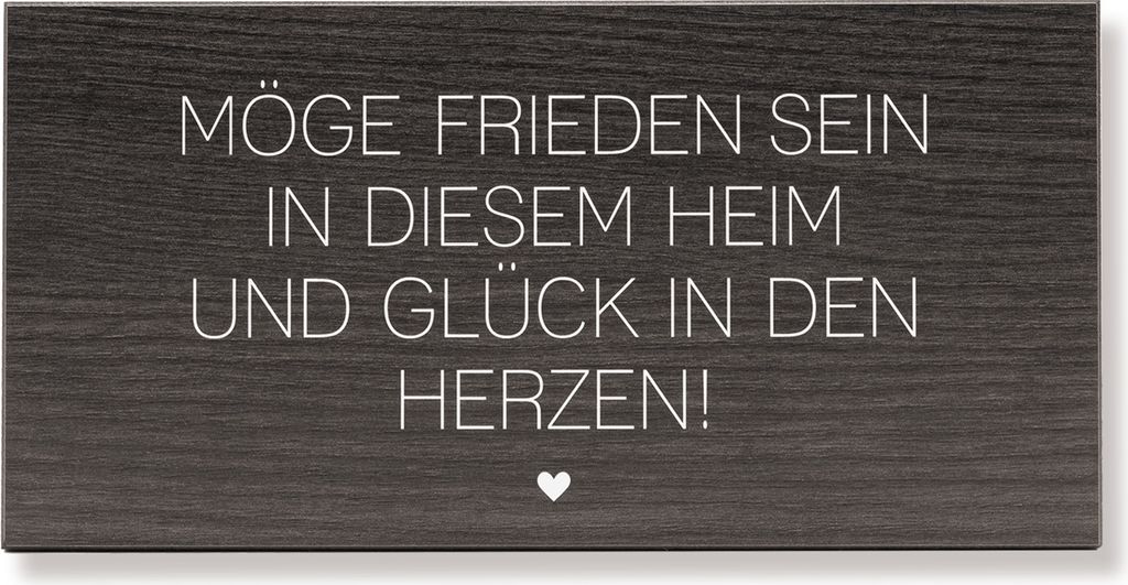 younikat Holzschild mit Segensspruch Möge Frieden sein I 30x15 cm I Geschenk-Idee zum Aufhängen I Haussegen I edel modern I dv_1470
