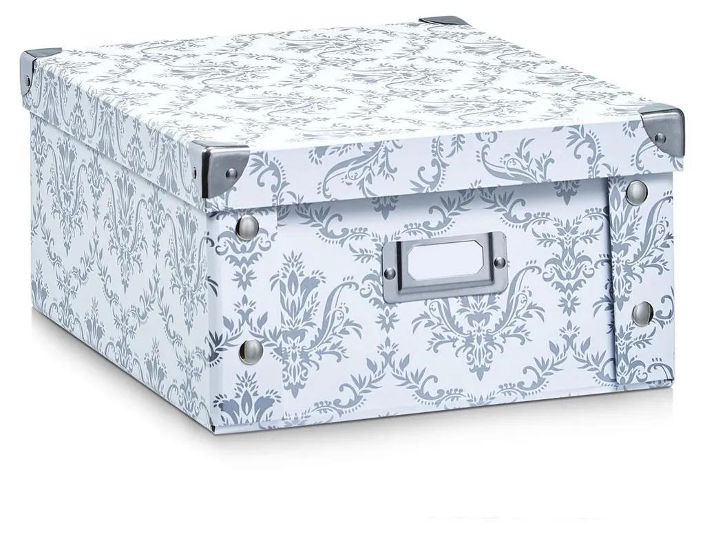 Cacher le désordre : Boîte rangement vintage carton 31x26cm - Lot