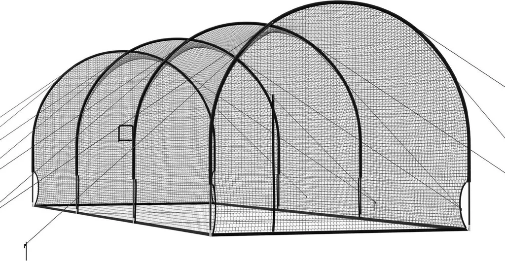 Cage de baseball portable 10m pour jardin : idéal frappe et lancer