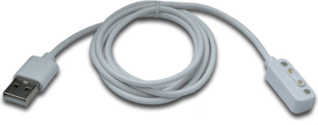 SYSTEM-S USB 2.0 Kabel 100 cm Ladekabel für Xplora X6 Play Smartwatch in Weiß