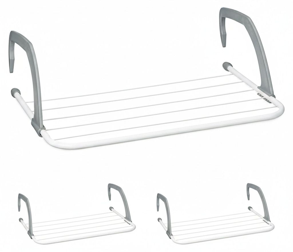 Relaxdays Wäscheständer Heizung, 3er Set, 3 m Trockenlänge, Produktbild 
