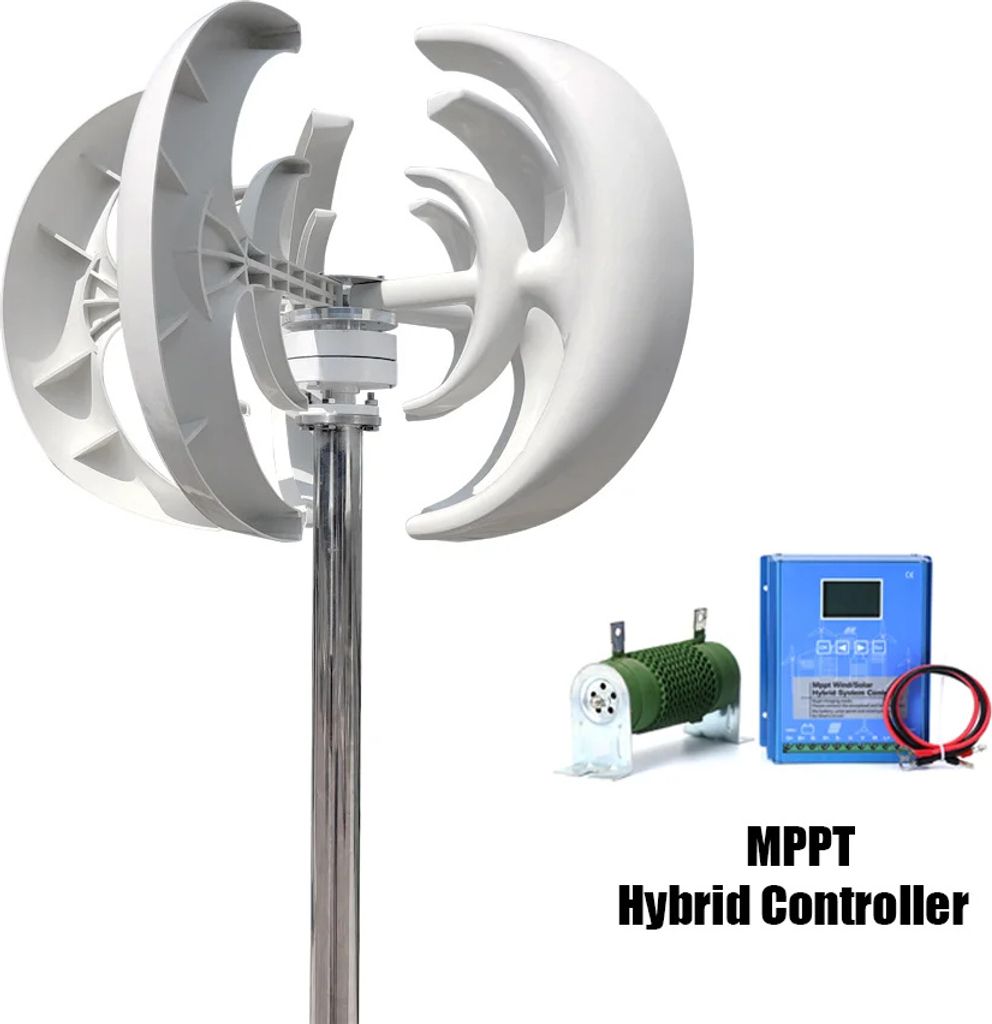 Windturbinengenerator, Leistungsabgabe, vielseitige Spannungsoptionen, Mit Hybridsteuerung, 3000W, 48V
