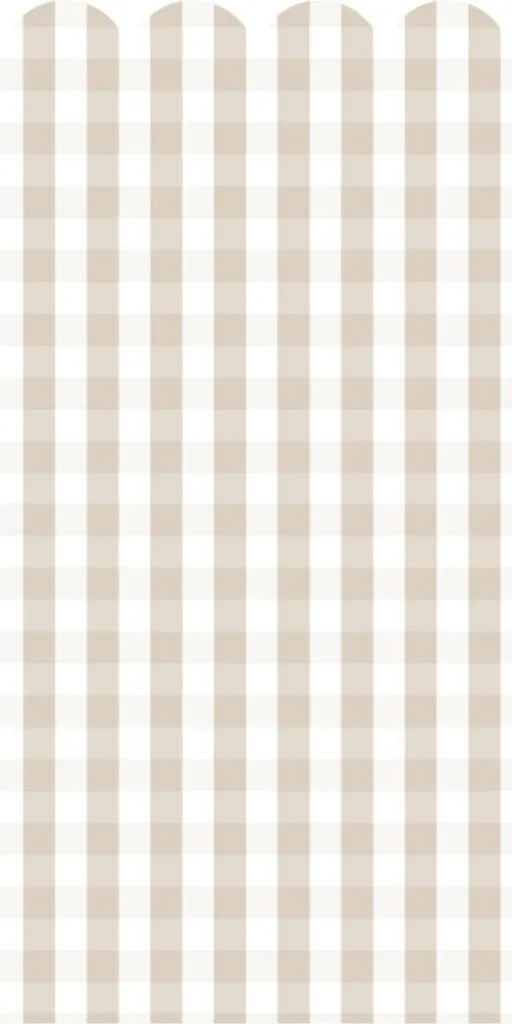 Sticker in Vinile Scallop Vichy Ecru 50x100 cm | Decorazione Shabby
