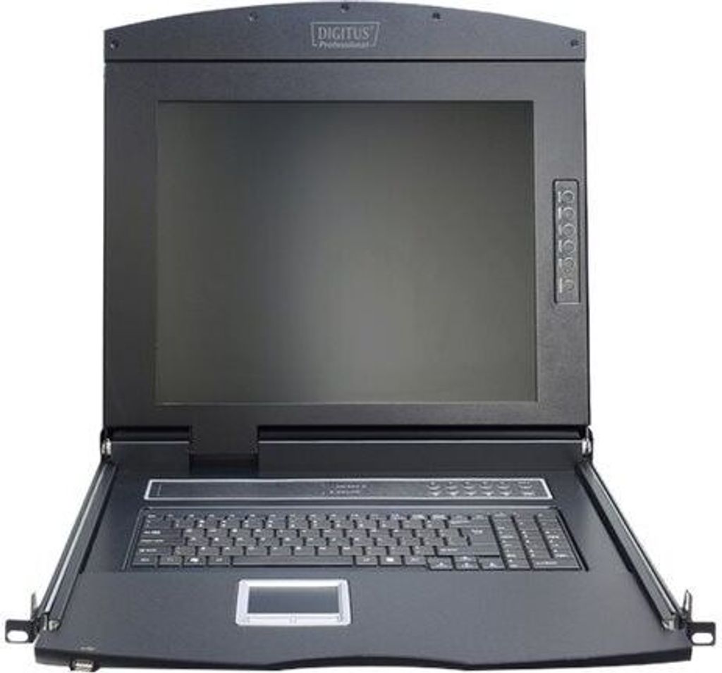 DIGITUS Modulare Konsole 17" TFT, 8-port KVM & Touch,US