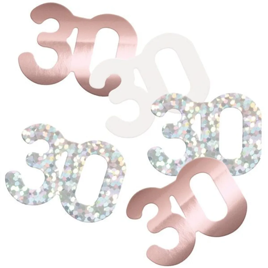 Confettis 30 ans Or Rose Métallisé 14g - Éclat de Fête Exceptionnel