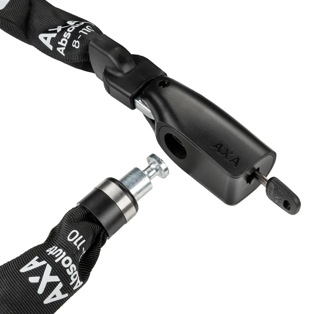 Antivol Absolute chaîne acier 8 mm gainé polyester noir 110 cm de long - 6
