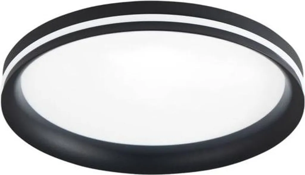 Plafonnier LED Puissant 42W Isy Fabas Luce - Finition Noir Aluminium