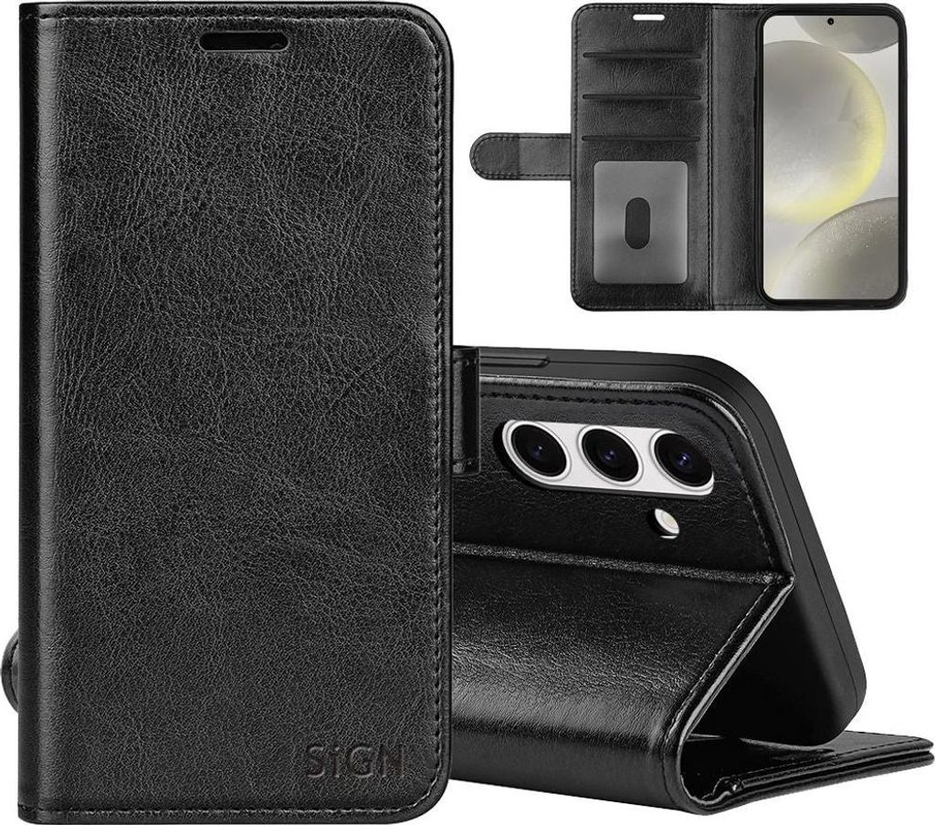 SiGN Wallet Cover für Samsung Galaxy S24 FE - Schwarz