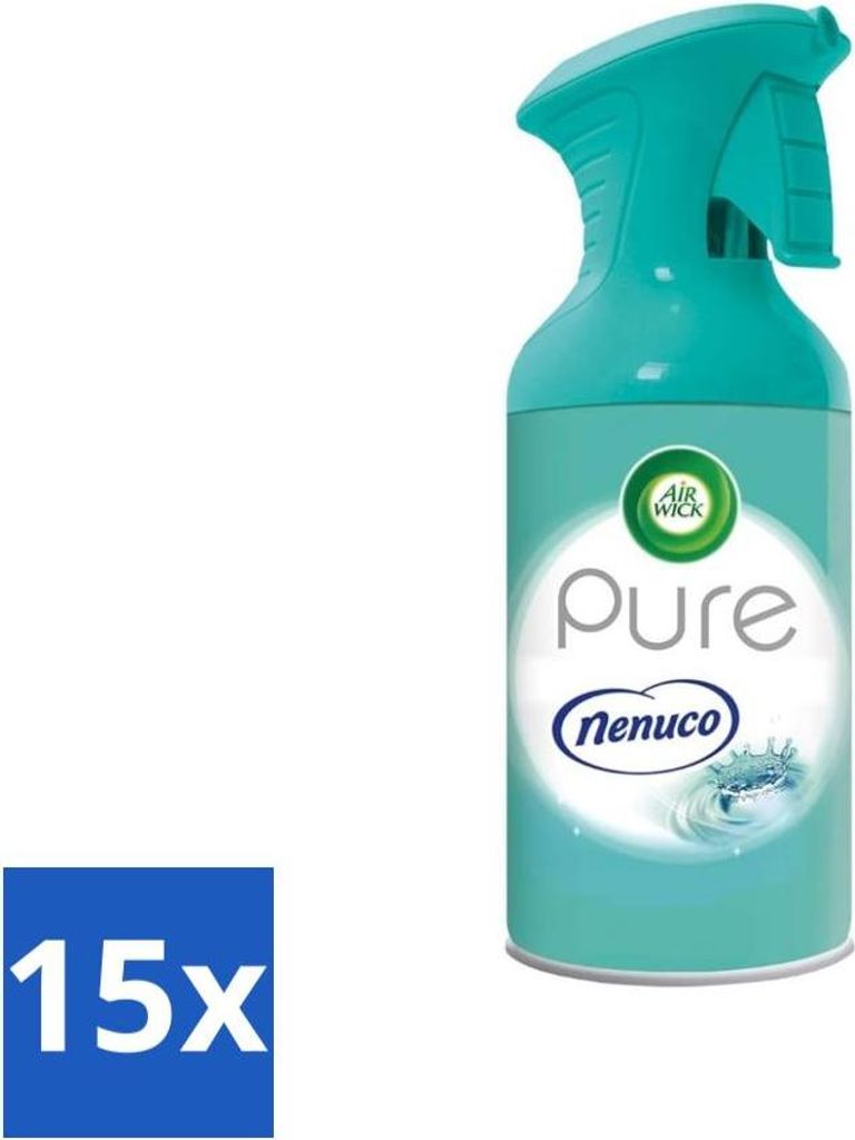 Air Wick - Lufterfrischer - Pure Nenuco - Spray - 250 ml - Vorteilspack - 15 Stücke