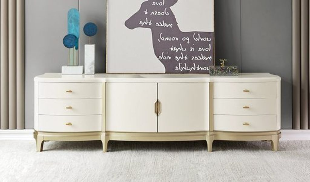 Sideboard Schrank Regal Möbel Design Holzschrank Weiß Sideboard Kommode Luxus