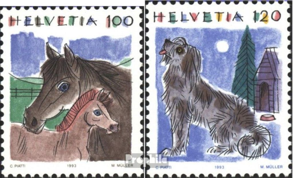 Briefmarken Schweiz 1993 Mi 1491-1492 (kompl.Ausgabe) postfrisch Freimarken