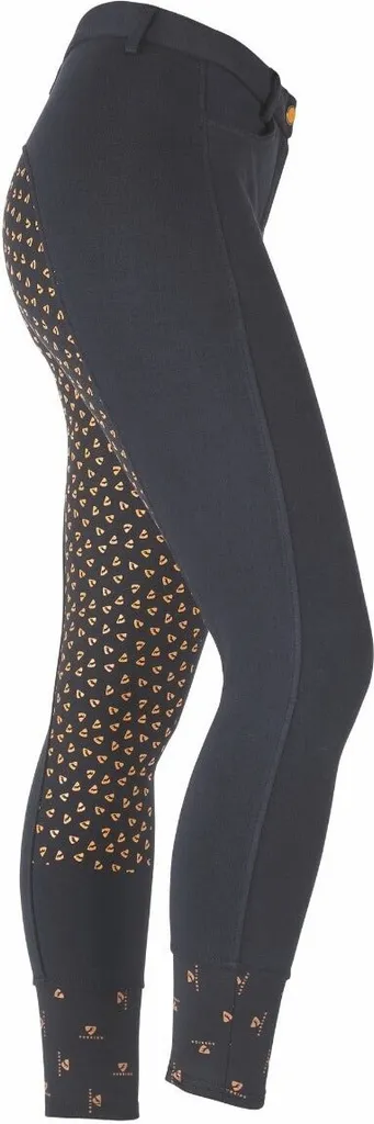 Culotte équitation Aubrion Northwick ER419 stretch Navy Orange 34EU