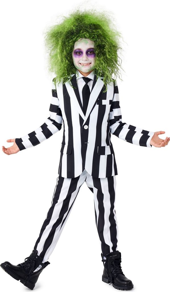 Beetlejuice Anzug - Halloween Kostüm Kinder Junge Kindergröße: 122-134