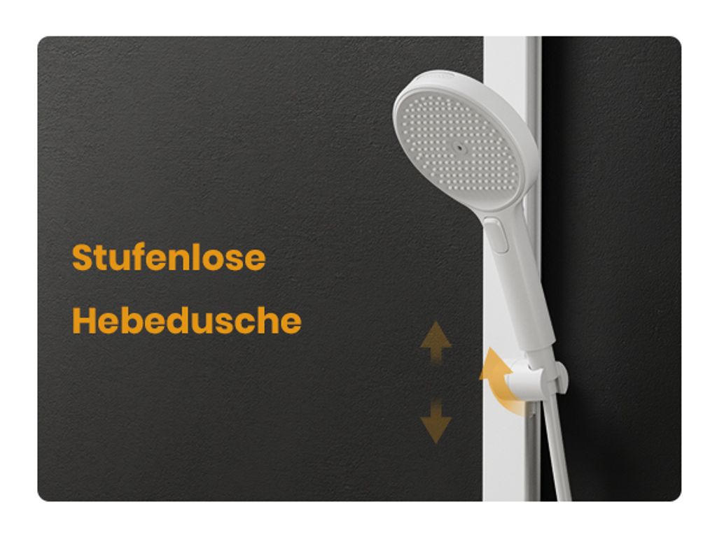 EMKE Duschsystem mit Thermostat, 36x24cm Regenduschkopf, Produktbild 11