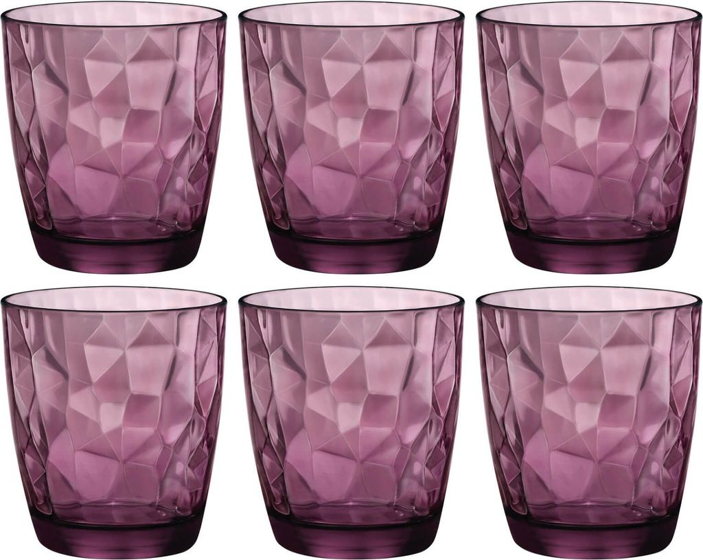 Pohár na vodu Bormioli Rocco Diamond 300 ml, fialový, 6x Obrázok produktu 