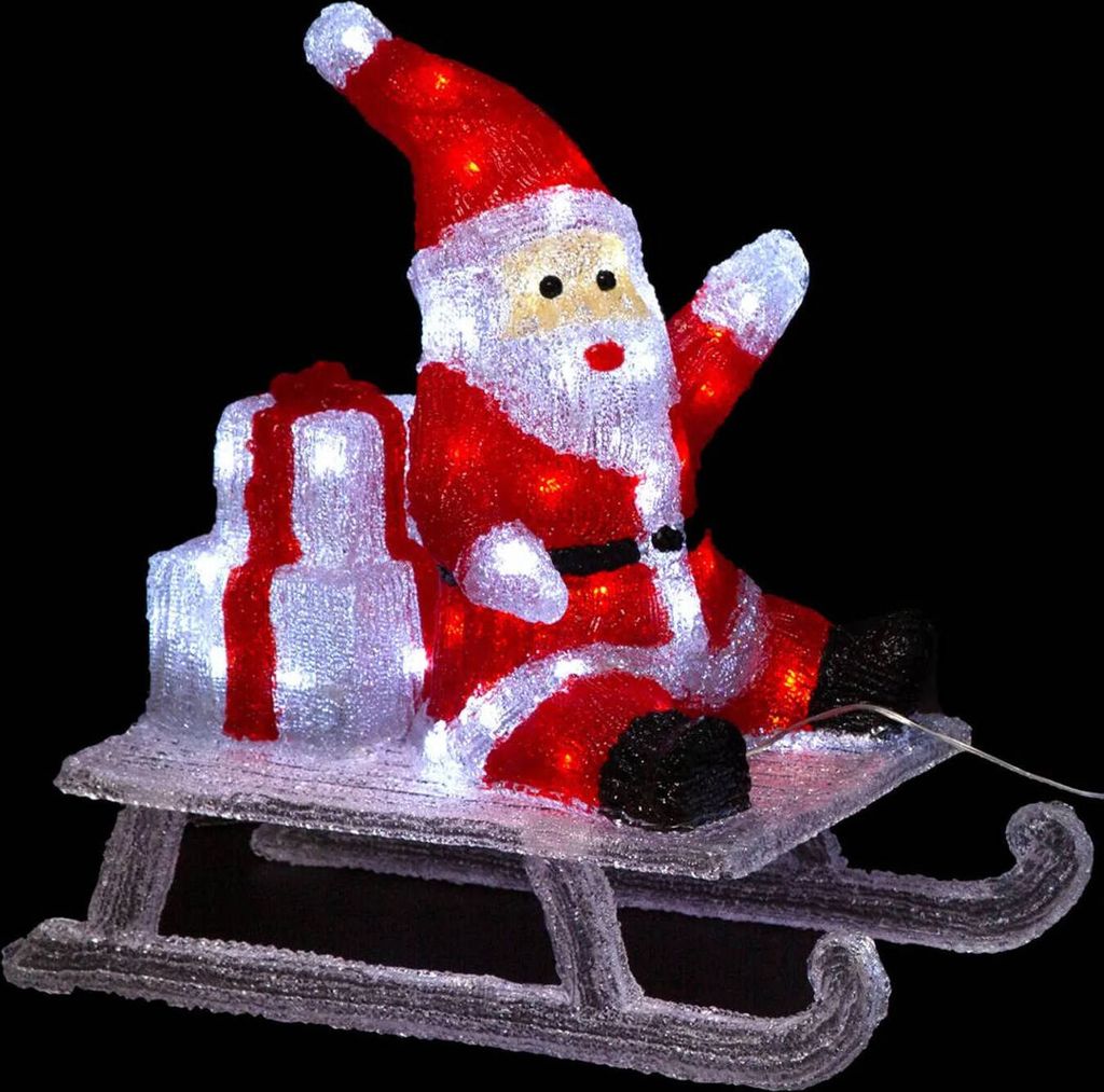 LED-Figur für Außenbereich, Weihnachtsmann auf Schlitten, Produktbild 