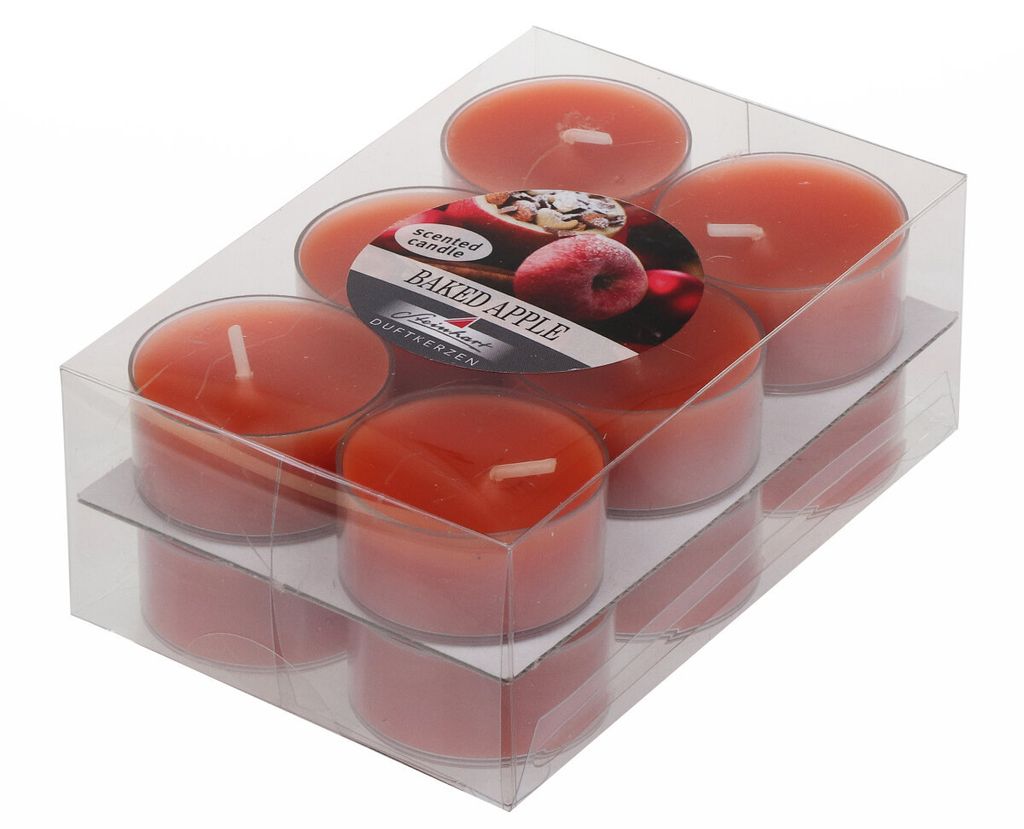 Duftteelichter im 12er Pack Baked Apple 18/38 mm ca. 4 h Produktbild 