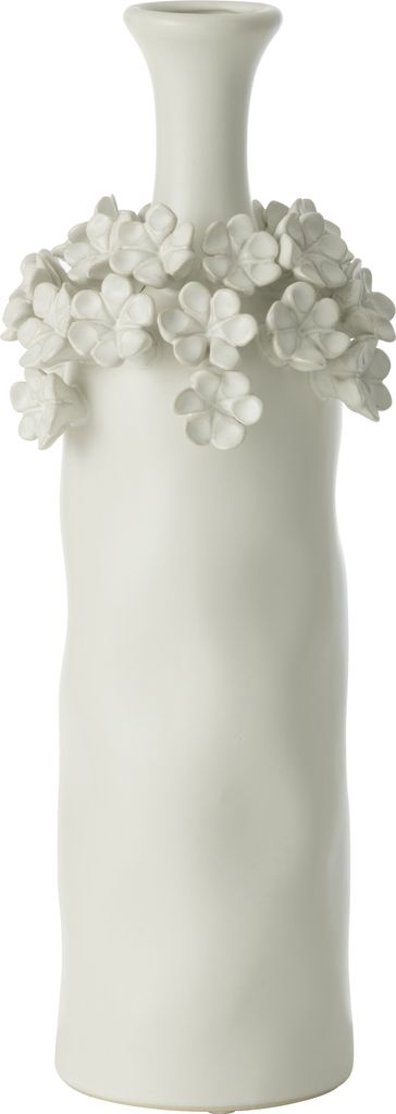 J-Line Vase Yucca Blume Keramik Weiß Large