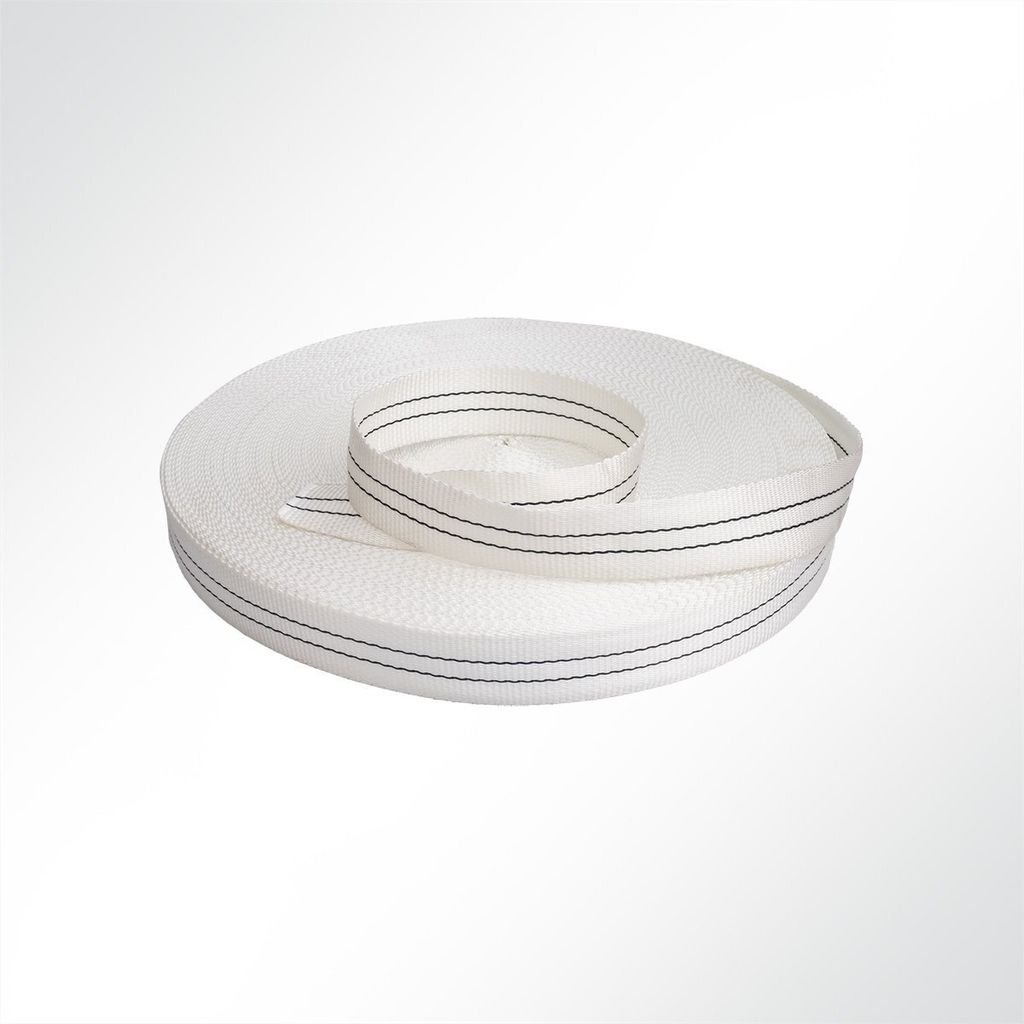 Lysel Extrem Gurtband Polyester (PES) B: 60mm Stärke 3mm 9000kg weiß VE 12m