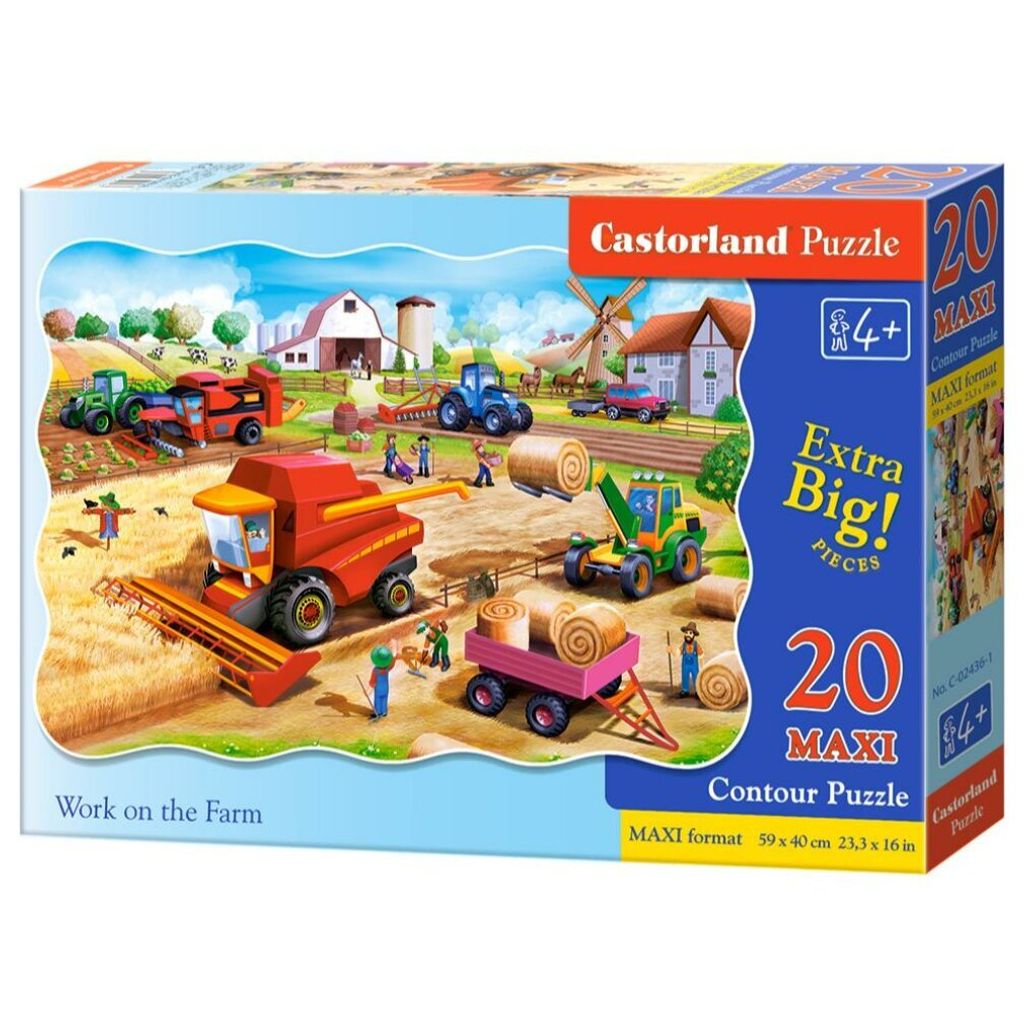 CASTORLAND Puzzle Landarbeit MAXI 20 Teile