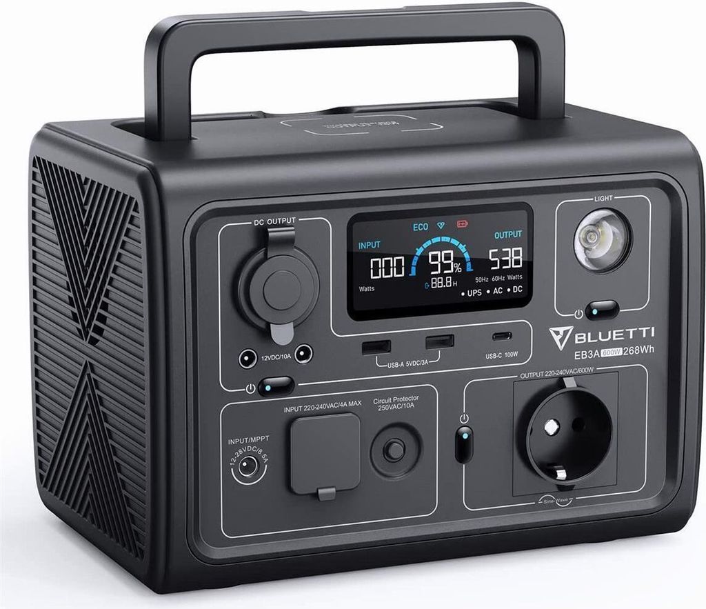 Bluetti Powerstation EB3A 600W / 268Wh Surge 1200W Obrázok produktu 17